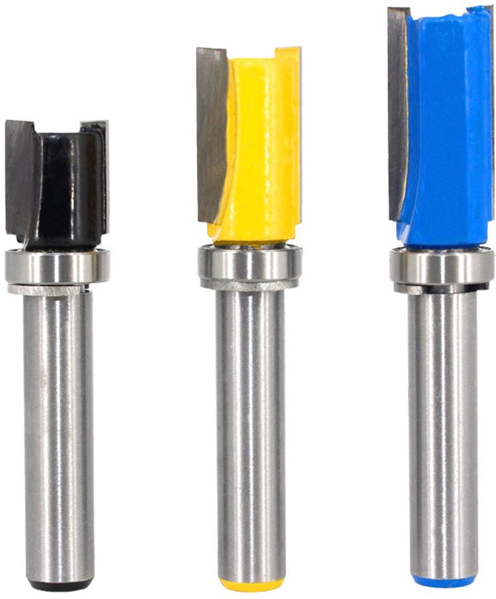 SnelShoppen - 3pcs Edge Cutter Set met 8mm Shank Grooving Milling Cutter Router Bits voor Houtbewerking, Perfect voor Carving en Trimming