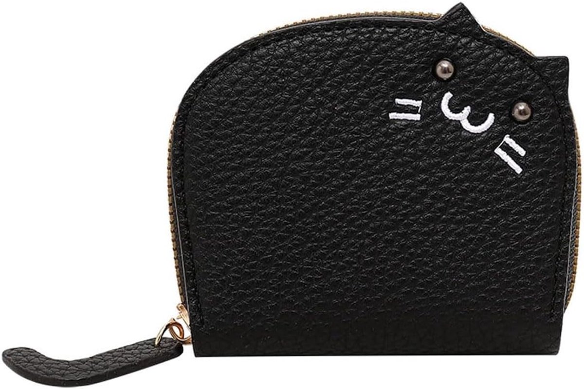 Kaarttas voor Dames met Lieve Kat Design, Kleine Rits Kaarthouder en Bescherming voor Creditcards en ID's