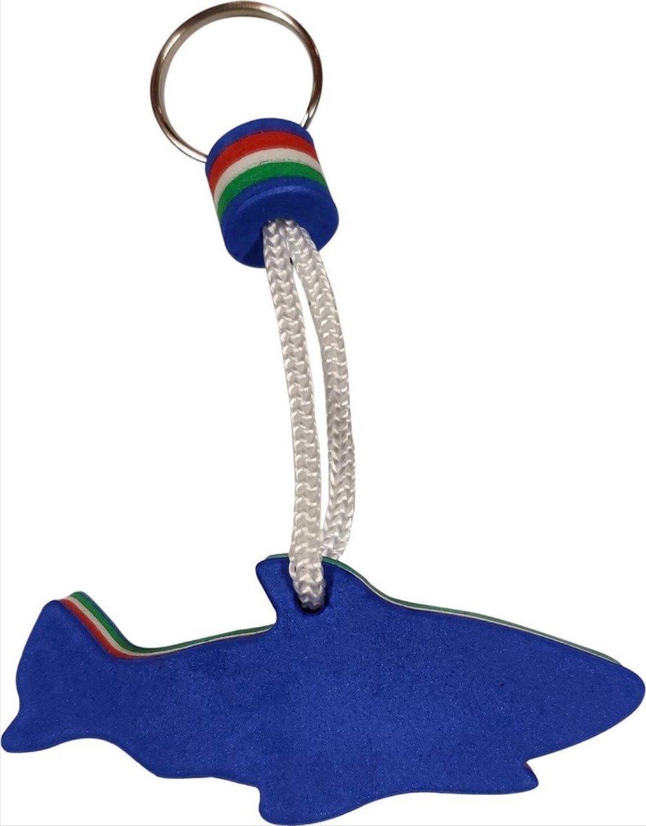 *** Drijvende Sleutelhanger - Drijver - Drijvend - Boot - Haai - Blauw - Sleutel Fiets - van Heble® ***