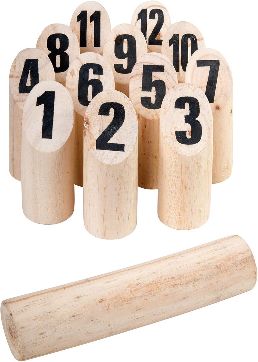 SnelShoppen - Nordic Quilles Skittles Spel - Multi-Colour - Buiten Spel voor Kinderen en Volwassenen - Perfect voor Feesten, Tuin, Camping - Duurzaam