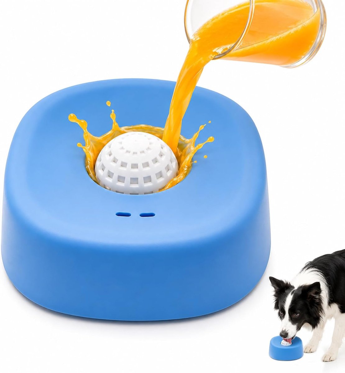 Thijox - Drinkbak voor honden, lekvrije en verkoelende hondendrinkbak, ideaal voor de zomer, druppelvrij ontwerp, verfrissend hondenspeelgoed voor tui