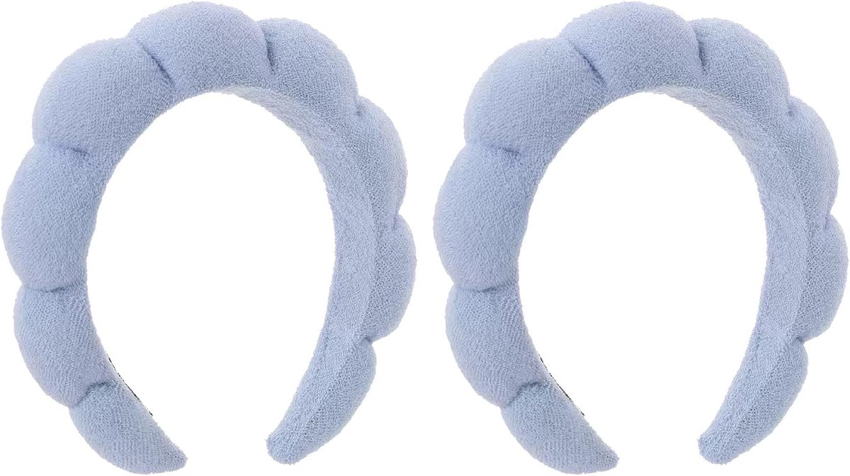 SnelShoppen - Zachte make-up- en spa-hoofdband voor dames - Herbruikbare badstof/sponsstof - Absorberende hoofdband voor gezichtswassen, masker en mak