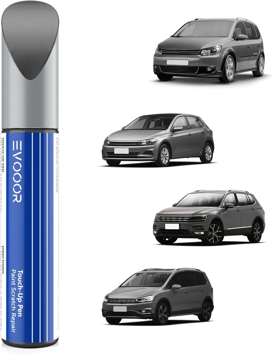 SnelShoppen - Car Paint Retouching Pen voor Volkswagen/VW - Krassen Verwijderen, Snelle en Eenvoudige Oplossing - Pepper Grey Metallic/Blue Metallic -