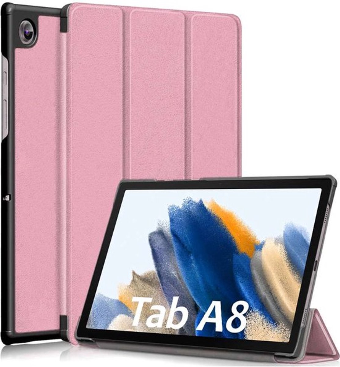 ebestStar - Hoes geschikt voor Samsung Galaxy Tab A8 10.5 (2021) SM-X200 X205, Slanke Design PU Lederen Etui, Automatische Slaap/Wake, SmartCase hoesje, Rosegoud