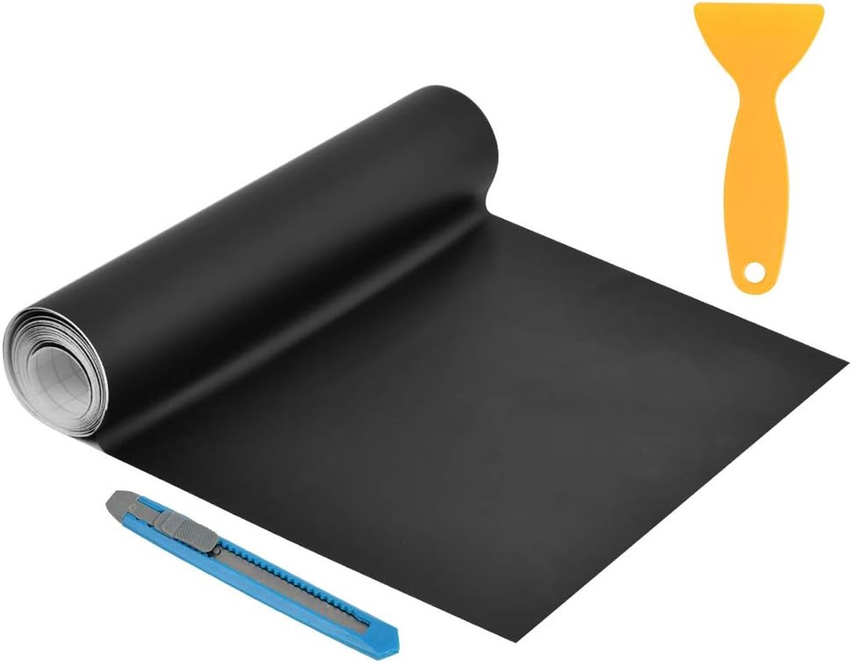 Matzwarte vinyl autofolie - hoogwaardig - zelfklevend - 1 stuk