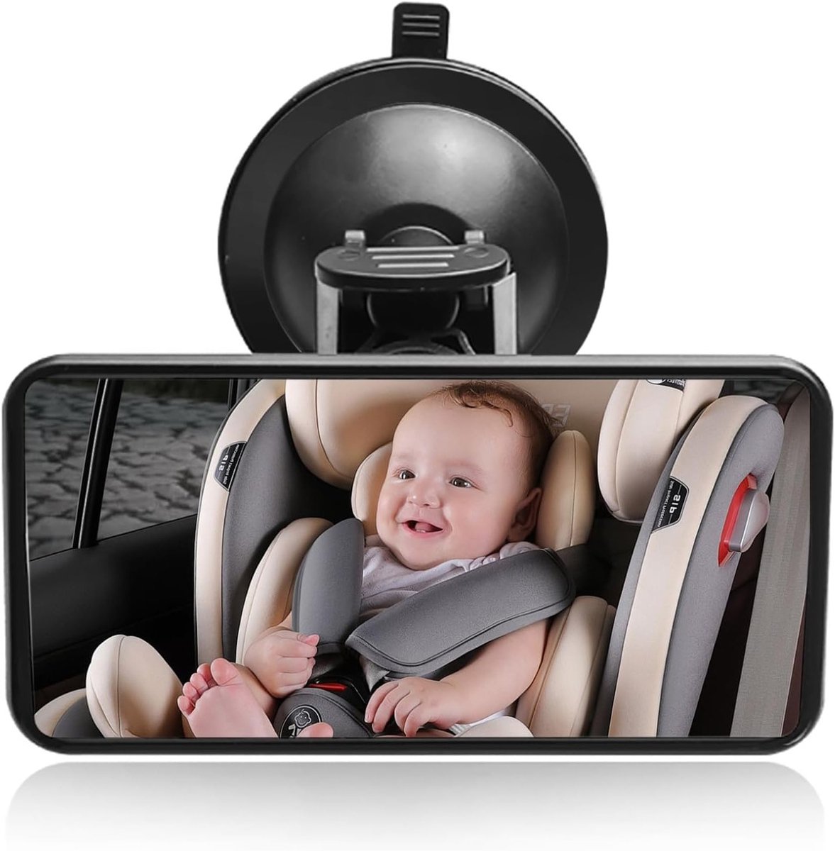 360° Draaibare Baby Spiegels voor Achterbank met Zuignap | Helder Glas, Verstelbaar en Trillingvrij, Veiligheid Spiegel voor Auto's en SUV's – Ideaal voor Kinderen en Veilig Rijden