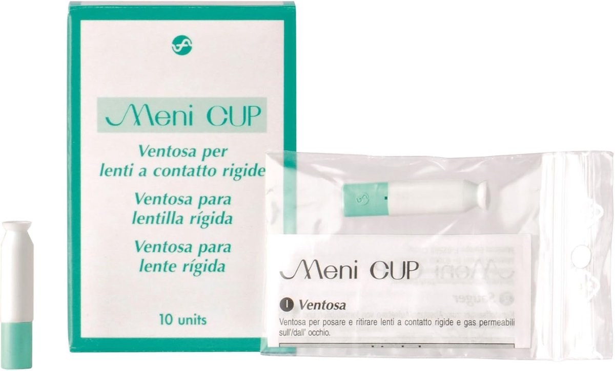 SnelShoppen - Meni CUP - Kunststof zuignap voor contactlenzen - Geschikt voor harde, dimensionaal stabiele lenzen - O2-permeabel - Handig in gebruik -