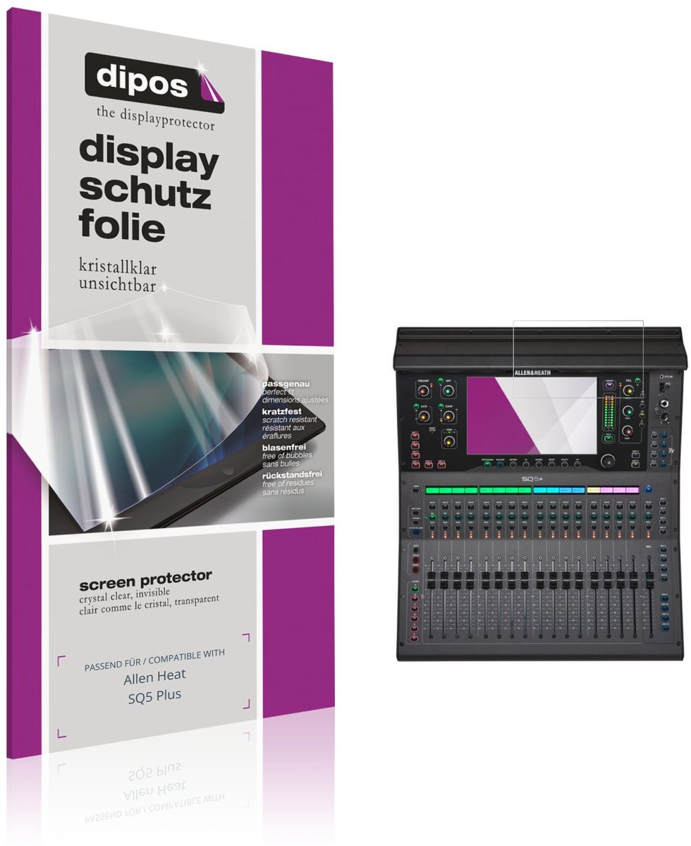 dipos – 2x Beschermfolie geschikt voor Allen Heat SQ5 Plus | Krasbestendige & heldere Screenprotector Ultra-Thin