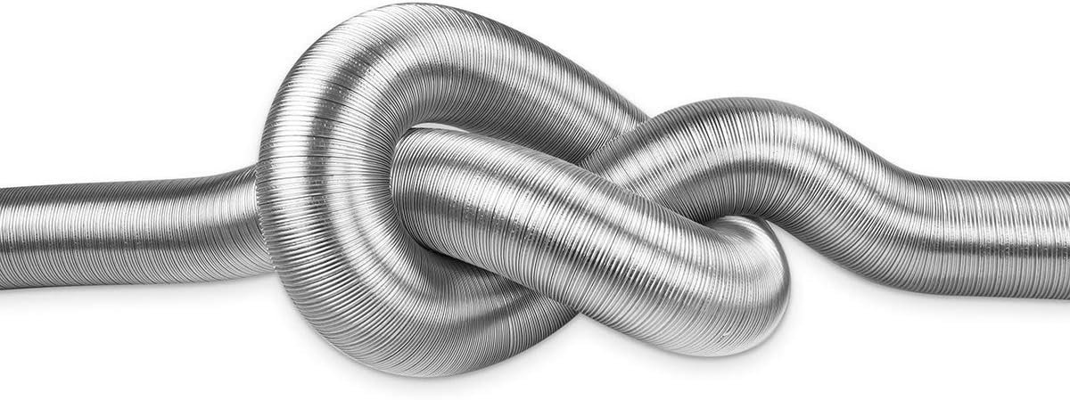 SnelShoppen Aluminium Flexibele Buizen 160mm 3m Luchtpijp voor Afzuiging Airconditioning Droger Oven Temperatuur- en Corrosiebestendig