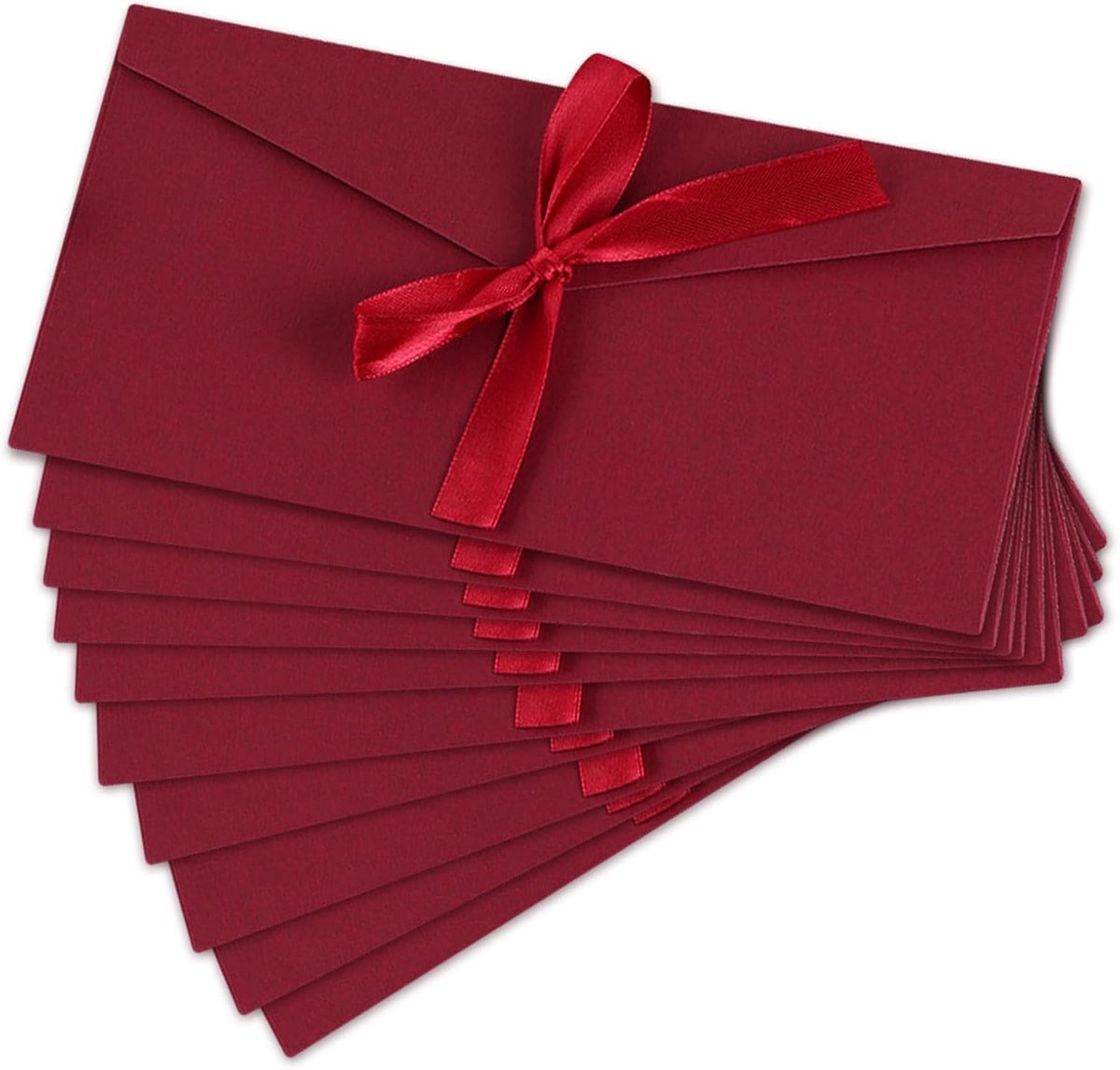 SnelShoppen - 10 Pack Retro Kraft Buckle Envelopes - Vintage Geld- en Cadeau-enveloppen met Ribbons - Geschikt voor Uitnodigingen, Moederdag, Thanksgi