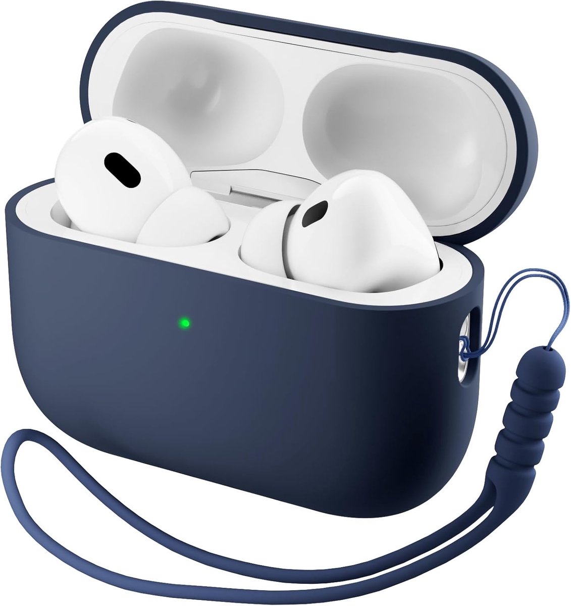 SnelShoppen - Premium Silicone AirPods Pro 3 Hoes met Lanyard - Stootbestendig en Krasbestendig - Duurzaam PC en Zachte Silicone - Perfecte Pasvorm vo