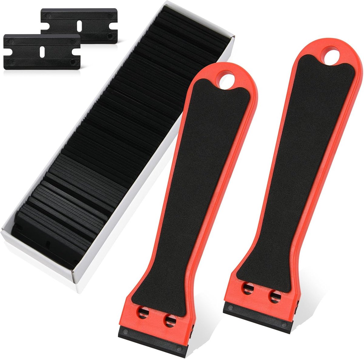 SnelShoppen - Flintronic Scraper Set - Multifunctionele Schoonmaak Schrapers met 102 Kunststof Blades - Perfect voor Tegels, Gevoelige Materialen, Hui