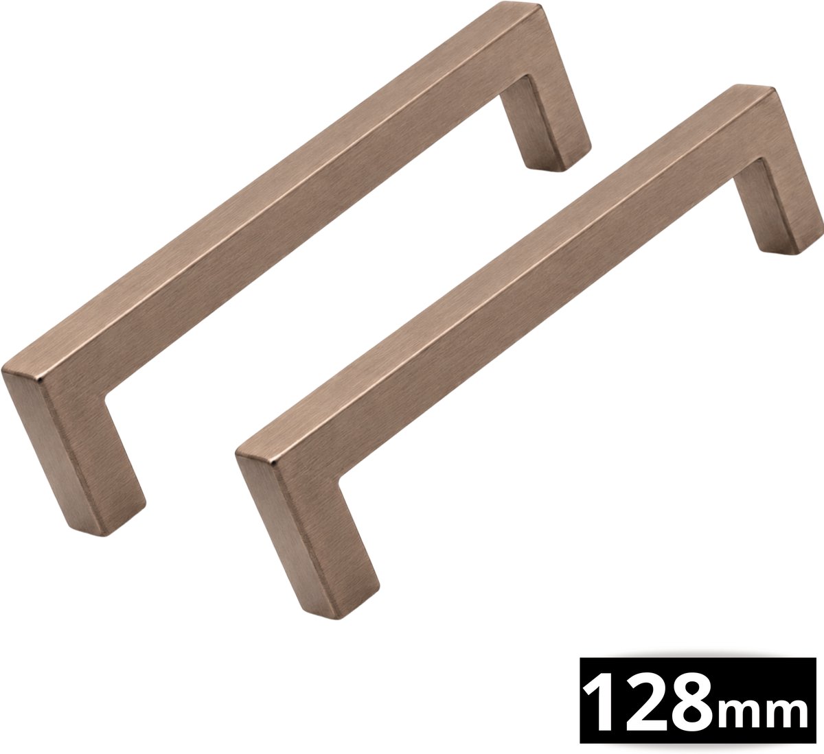 2X Handgreep 128mm RVS Rose Brons – Dallas
