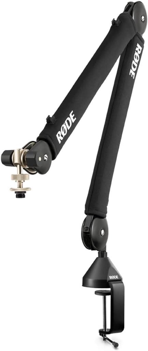 SnelShoppen - Professionele Studio Arm voor Microfoon met Veer Demping en Kabelbeheer - Ideaal voor Podcasters, Streamers en Creators - Zwart