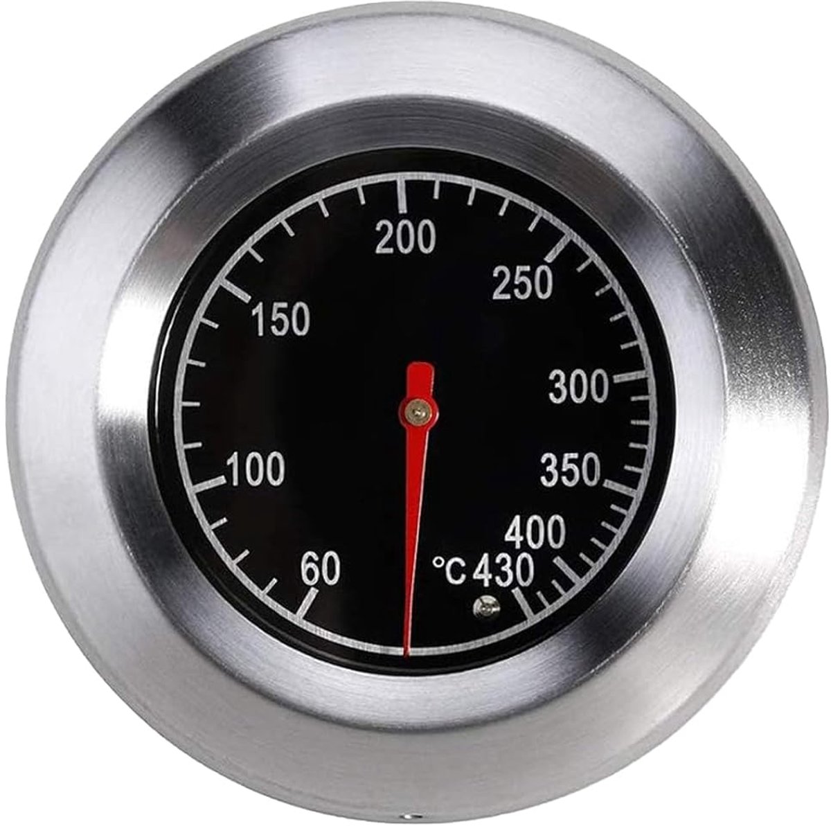 SnelShoppen - RVS Barbecue Thermometer - Grill Thermometer 60-430°C/100-800°F - Perfect voor Gasbarbecue, Tuin, Keuken en Oven - Duurzaam en Betrouwba