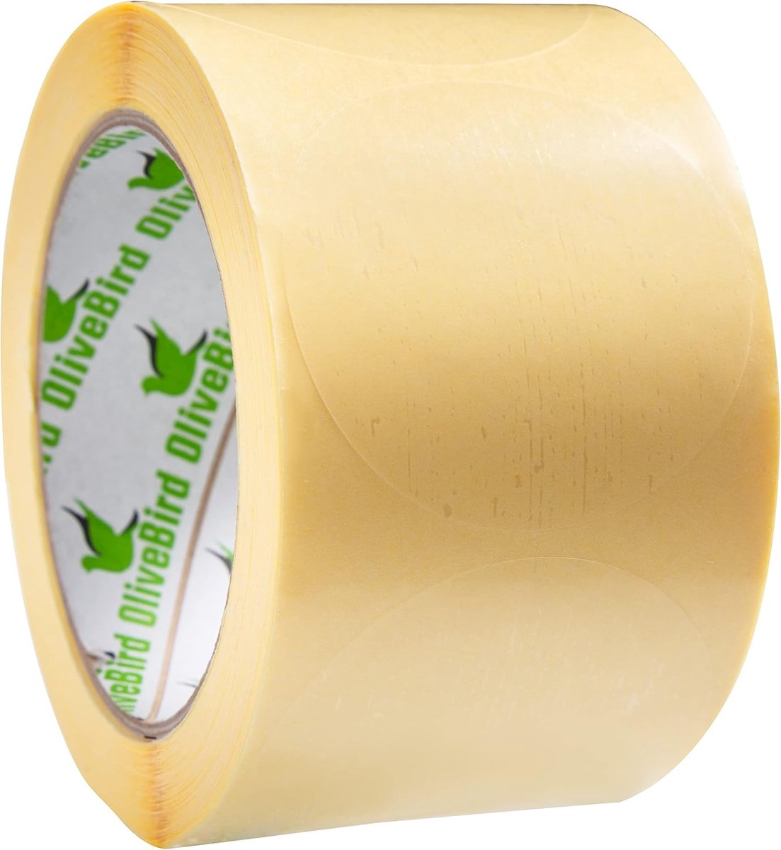 SnelShoppen - 500 Transparante Ronde Stickers 40mm - Zelfklevende Labels Op Rol voor Verpakking, Enveloppen, Tassen en Geschenkverpakkingen