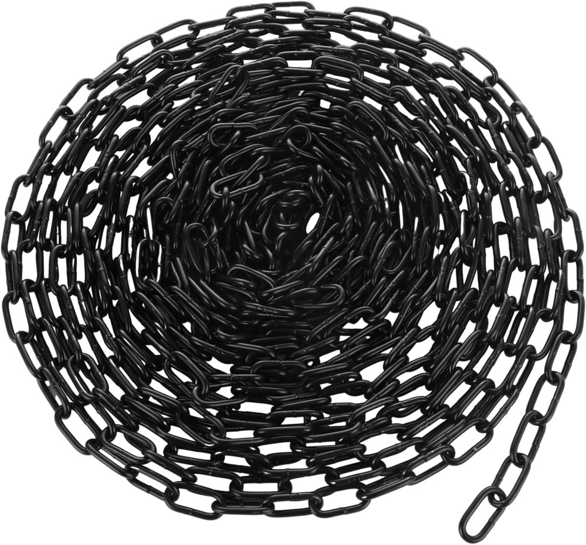 SnelShoppen - 10m Carbon Staal Ketting, 3mm Dikke Zwarte Link Ketting voor Hond, Lamp, Eindketting, Roestvrij, Sterk en Duurzaam