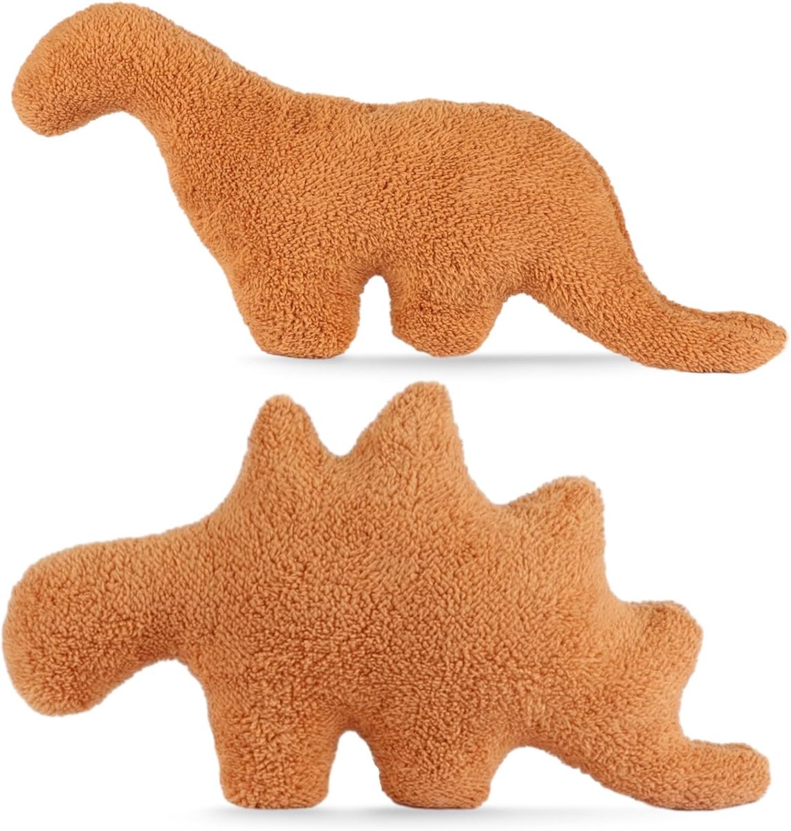 SnelShoppen - Dino Nuggets Kussen 33x40 cm en 30x35 cm - Schattig Dinosaurussen Kussen van PP Katoen voor Kinderen, Perfect voor Verjaardagen en Speel