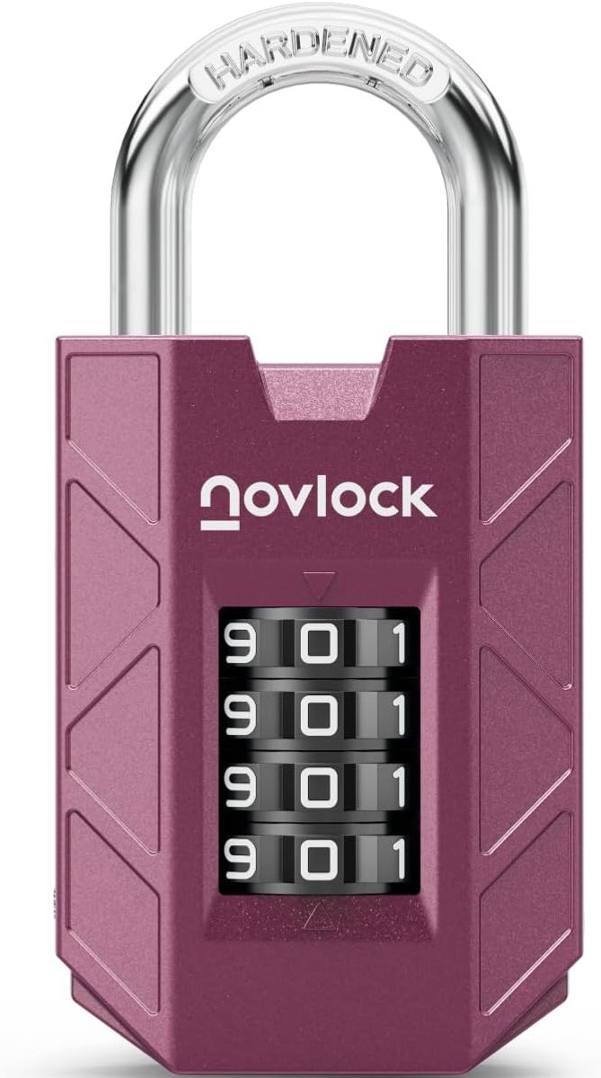 SnelShoppen - Combinatieslot - Robuust en Veilig Hangslot met 4-Cijferige Code - 7mm Harden Staal - Slot voor Kisten, Kasten, Tuinhekken, Poorten en T
