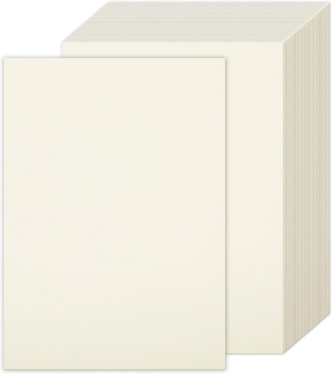 SnelShoppen - 50 vellen A4 papier 250 g/m² crème voor het printen van menu's, uitnodigingen, trouwkaarten en DIY projecten