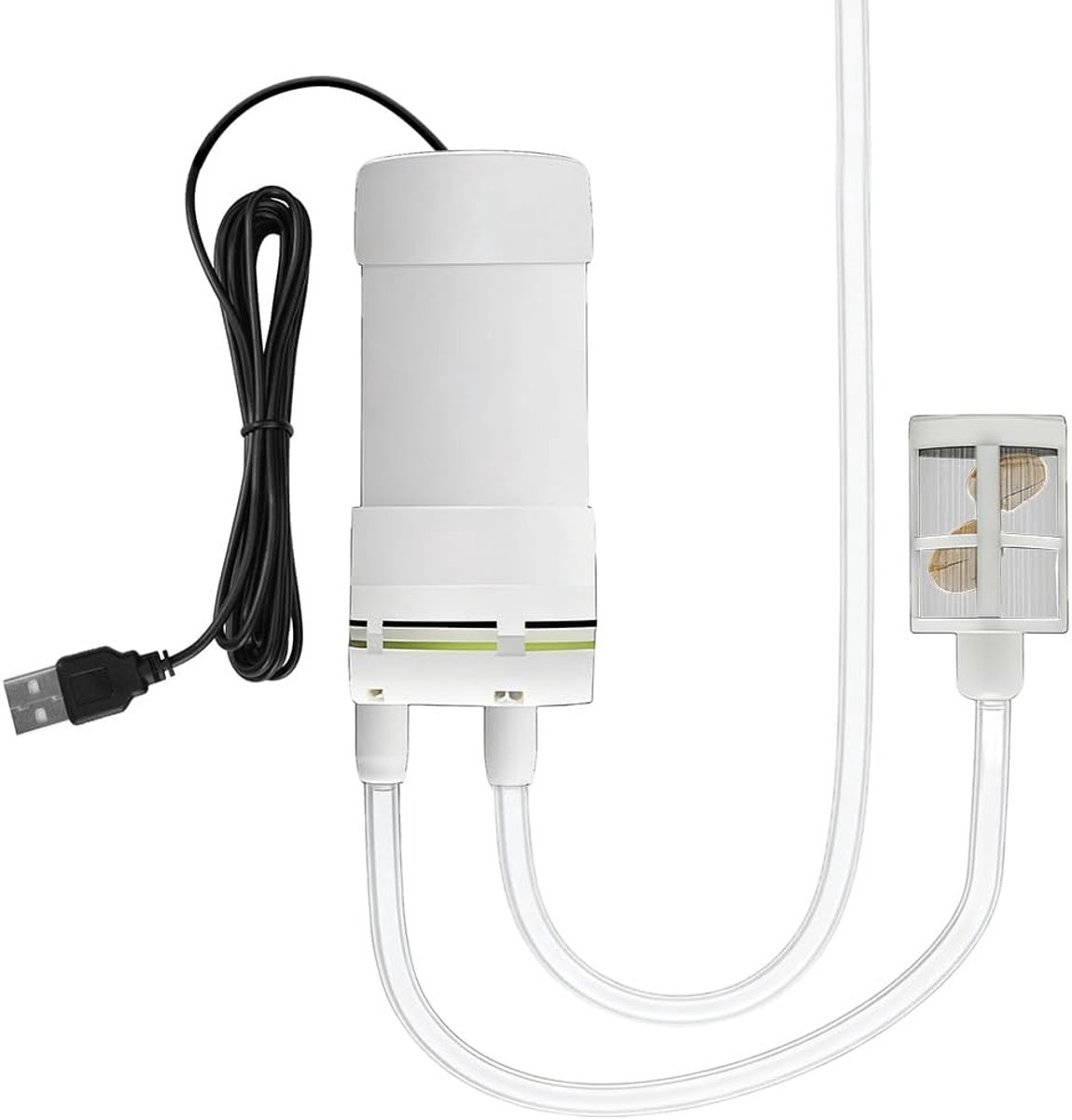 SnelShoppen - Mini Waterpomp USB, Zelfaanzuigende Pomp 5V, Compacte Vacuüm Waterpomp met 3m PVC Slang voor Tuin, Aquarium, Camping en Thuisgebruik