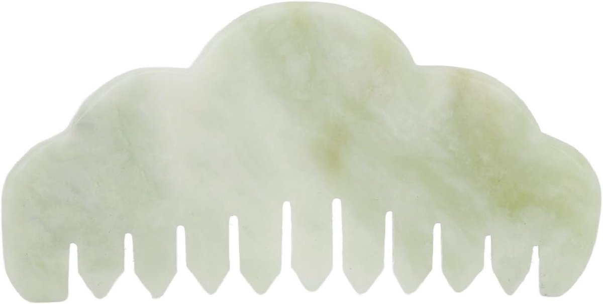 SnelShoppen - Gua Sha Comb Jade Stone Massage Kam voor Hoofd, Scalp, Lichaam, Gezicht, Nek, Rug, Polsen, Schouders, Benen en Voeten - Ontspannende Mas