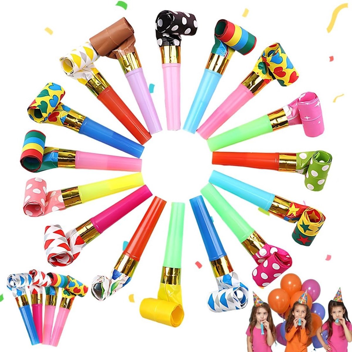 20 Stuks Feestelijke Accessoires voor Kinderen - Kleurige Speelgoed voor Verjaardags- en Kerstfeesten, Leuke Party Decoraties en Activiteiten