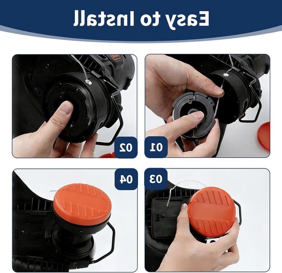 Set van 6 Vervangende Draadspoelen voor Brush Cutter, Nylon Snijdraad 4.9 m, Flexibel en Eenvoudig te Gebruiken, Geschikt voor Tuinonderhoud — afbeelding 3