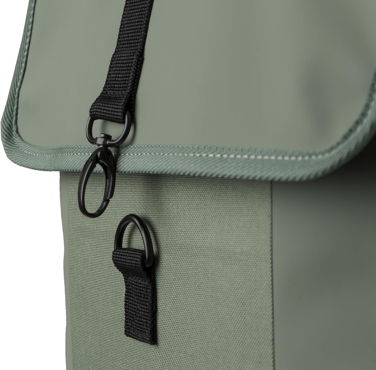 SnelShoppen - Dubbele Fietstas Waterdicht voor Stadsfietsers - Eucalyptus Groen - Trendy en Comfortabel - Perfect voor Dagelijks Gebruik