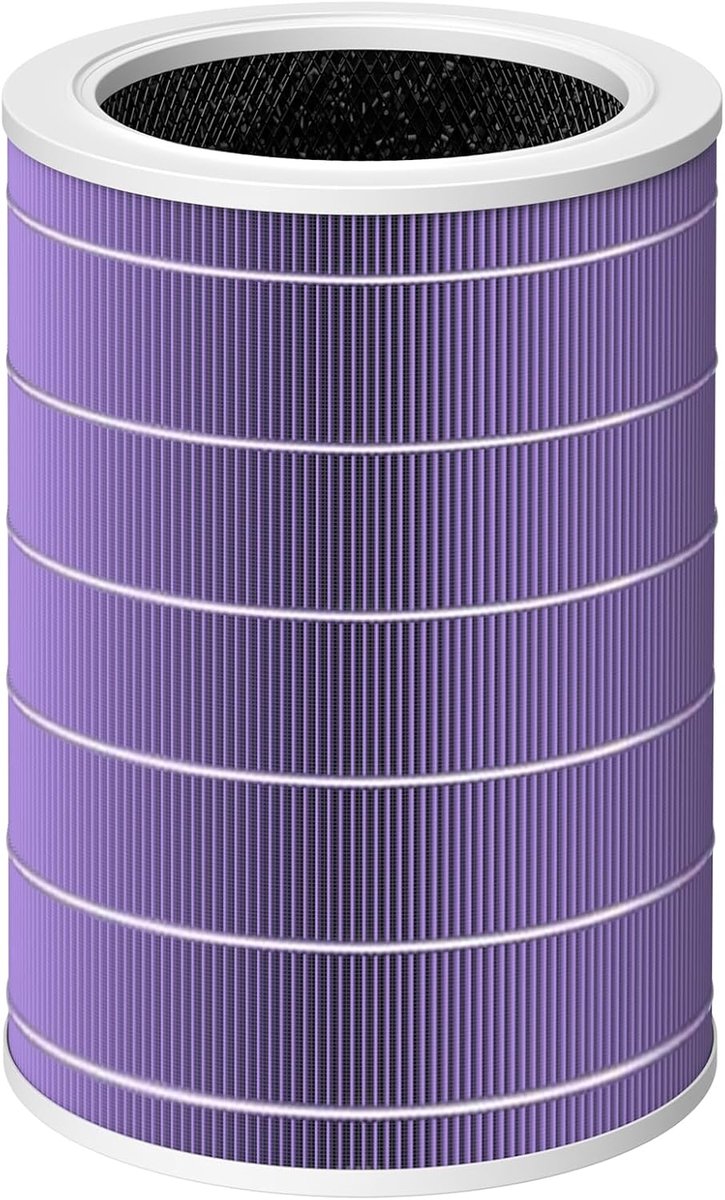 SnelShoppen - Vervangfilter voor Luchtreiniger - HEPA en Actieve Koolstof - Compatibel met Mi Air Purifier 2/2H/2S/3/3H/3C/Pro - Lilac