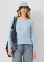 QS - female - Licht transparant geribd shirt