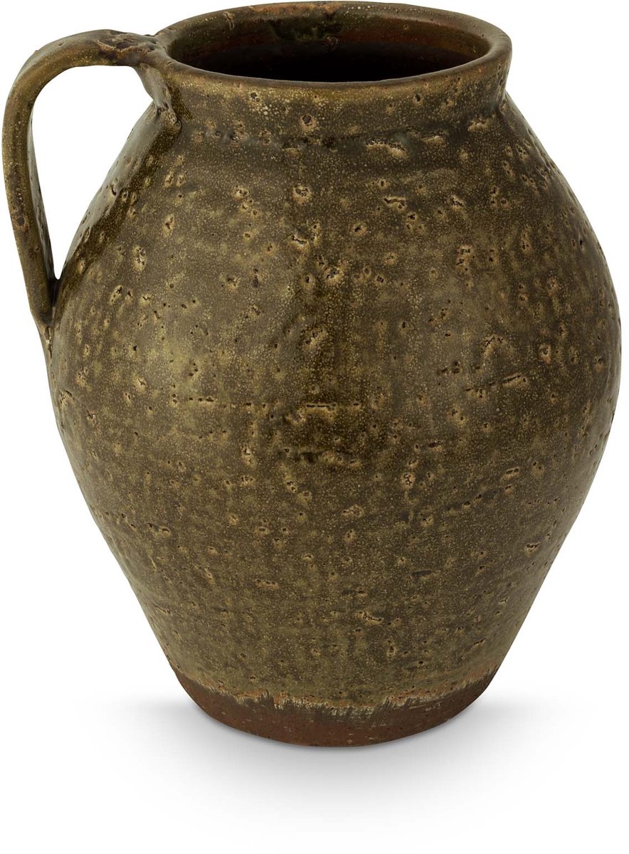vtwonen - Vaas - Terracotta - Donkerbruin - 17x21.5 cm
