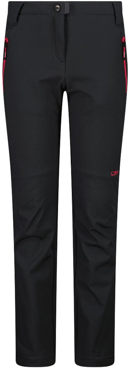 Meisjes slim softshell broek CMP Antracite/carminio