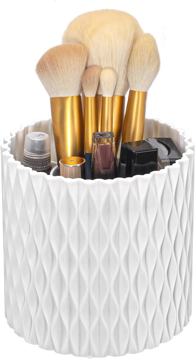 Make-uptafel-organizer, badkamerorganizer, skincare organizer, 360° draaibare opslag, geschikt voor kaptafel, slaapkamer en badkamer (enkel)