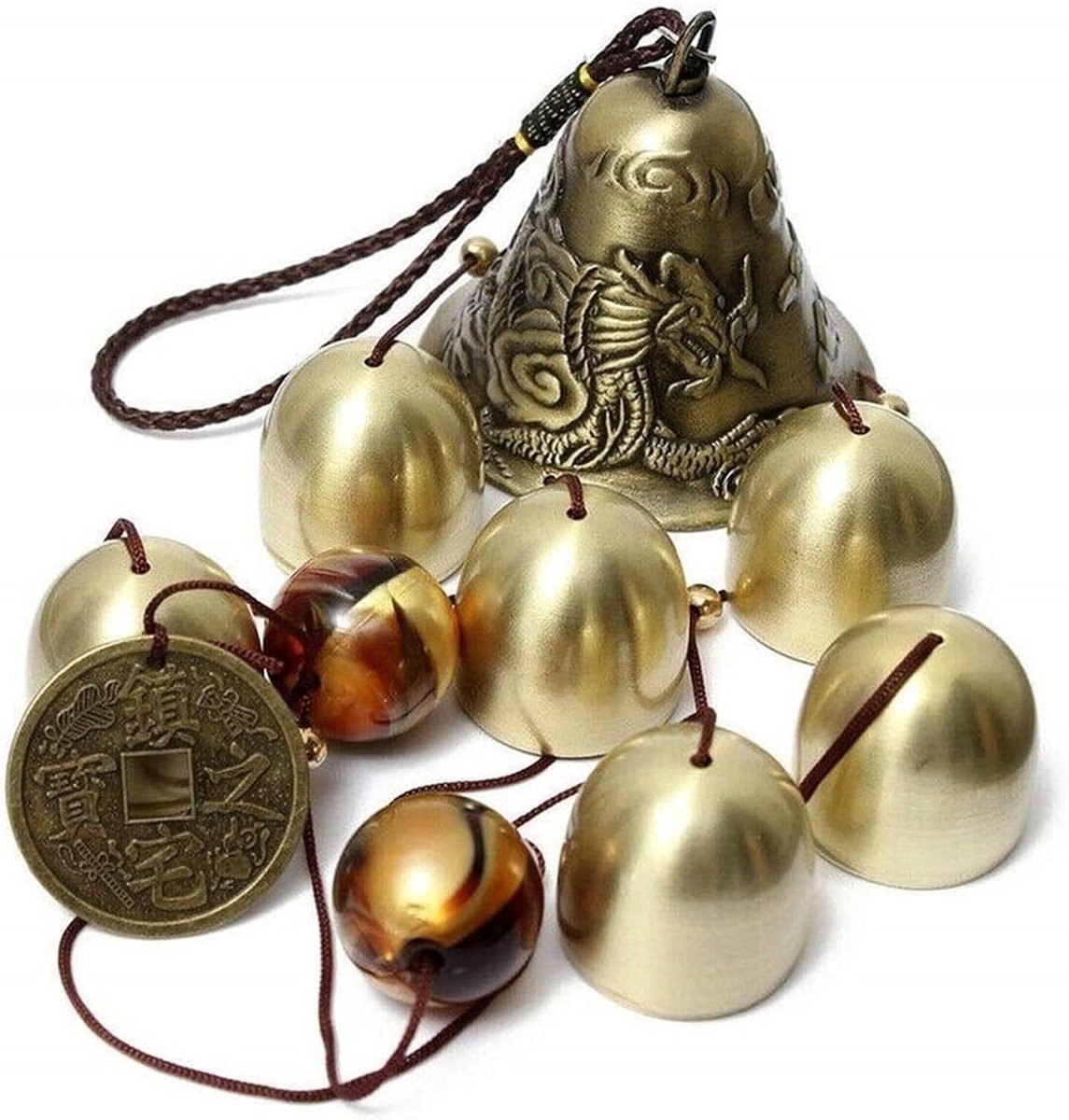 Wind Chimes, Outdoor Fortune Tree Metalen Bellen Feng Shui Wind Chimes voor Geluk Thuis Tuin Patio Binnenplaats Hangende Decor Cadeau (6 Bellen)