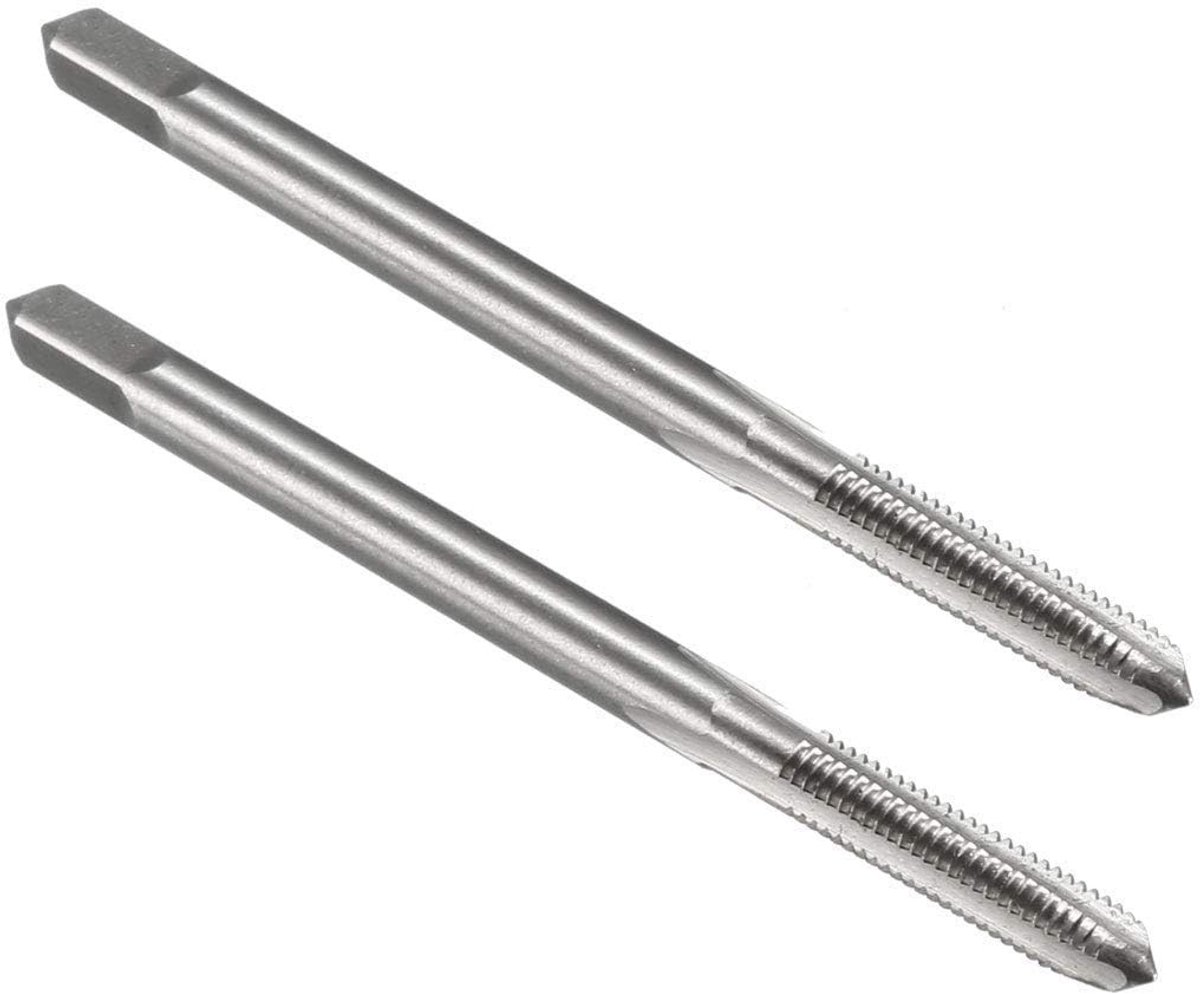 Dailygoods - TOP-VIGOR 2 Stks M3 x 0,5 mm Metrische Machine Tap, H2 HSS ongecoate 3 Fluiten Taper Plug Metrische Tap, 0.5mm Pitch Schroefdraad Tapping Threading Machinist Reparatie DIY Tool