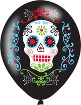 AMSCAN - 6 latex Día de los Muertos ballonnen - Decoratie > Ballonnen