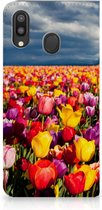Geschikt voor Samsung Galaxy M20 Smart Cover Tulpen