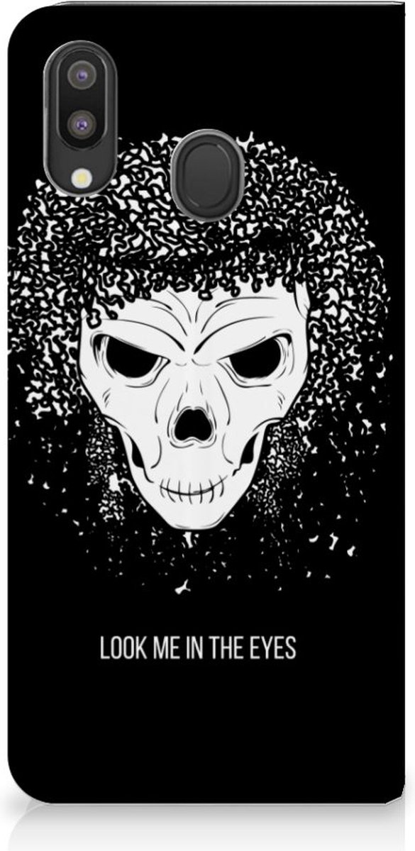 Mobiel BookCase Samsung Galaxy M20 Skull Hair
