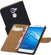 Bookstyle Wallet Case Hoesjes voor Huawei Y7 / Y7 Prime Zwart