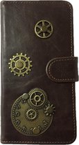 MP Case® PU Leder Mystiek design Mocca Hoesje voor Huawei P8 Lite 2017 Klok Figuur book case wallet case