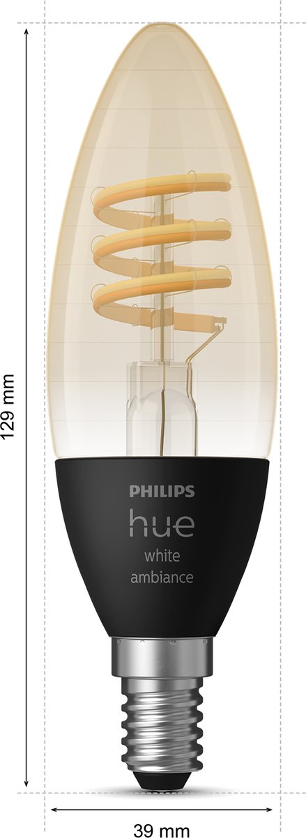 Philips Hue filamentkaars - warm- tot koelwit licht - 2-pack - E14 — afbeelding 6