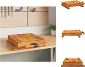 vidaXL Établi de table en bois - Bois d'acacia Massief 52x44x9,5 cm - Surface de travail stable - Établi