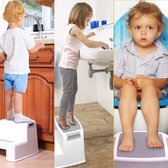 Step Stool Two Tier Step Stool Kids Bathroom Non-Slip Foot Step Hand Wash Training Stool for Potty Training