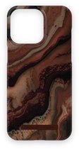 iDeal of Sweden Fashion Case avec anneau magnétique iPhone 15 Pro Max Dark Amber Marble