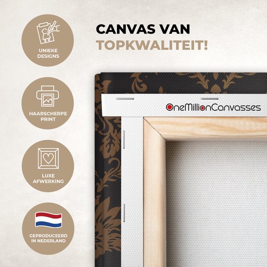 Toile Peinture Fleurs - Lumière - Vintage - 150x100 cm - Décoration murale