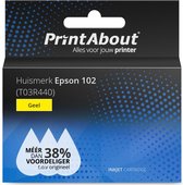 PrintAbout huismerk Inktcartridge 102 (T03R440) Geel geschikt voor Epson