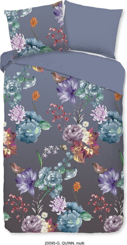 dekbedovertrek en coton de Luxe Vive - simple (140x200/220) - de haute qualité et finement tissée - beau design