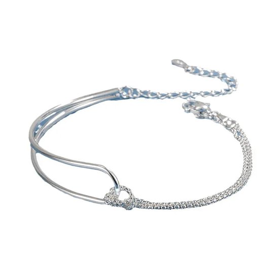 Armband dames - bangle dames - zilver plated armband - dames armband zilverkleurig - cadeau voor vrouw - Liefs Jade