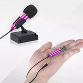 Mini Microphone Pour Smartphone - Karaoké - Sortie 3.5mm - Rose